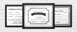 Black and White Certificate Templates - Award Hut
